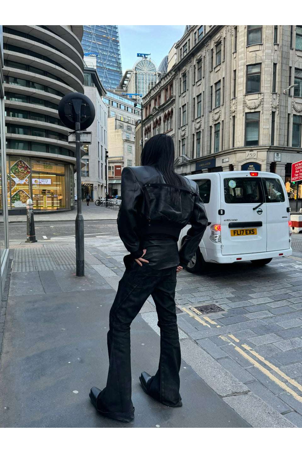 Hand Painted Waxed Flare Pants