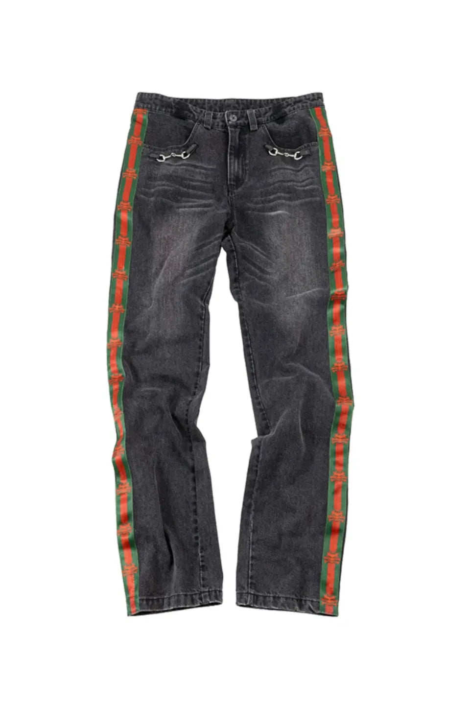 Horsebit Stripe Side Taping Denim
