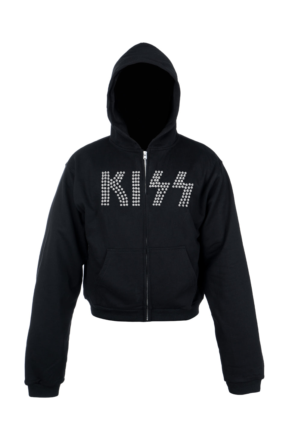 KISS Metallic Beaded Zip Hoodie