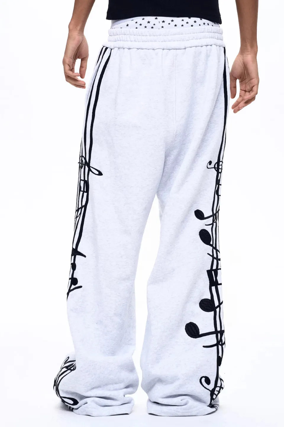Knight Embroidered Music Note Sweatpants