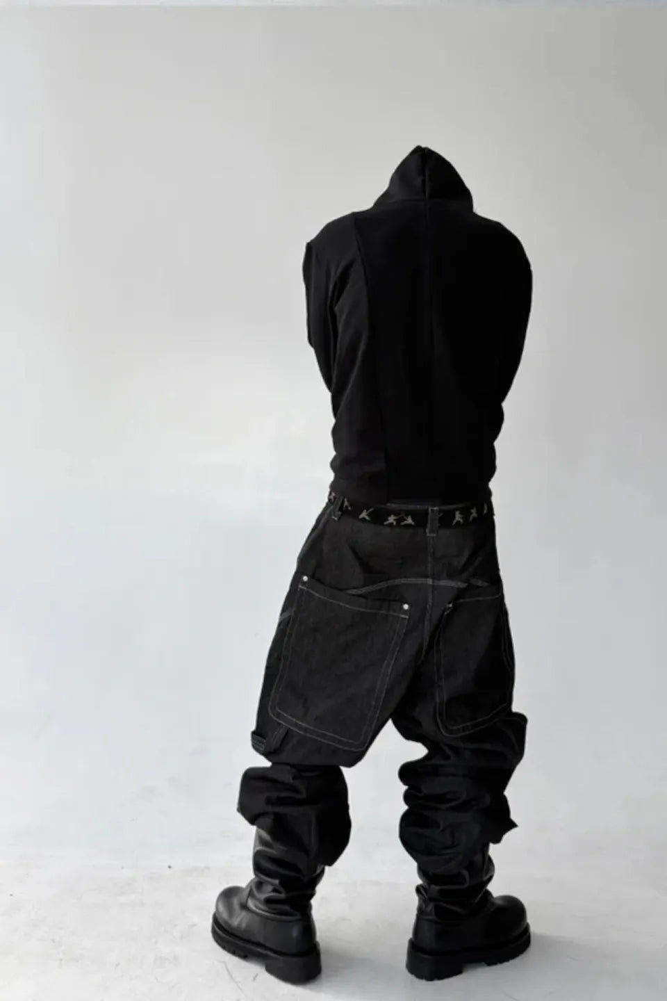 Large Pocket Straight Baggy Jeans