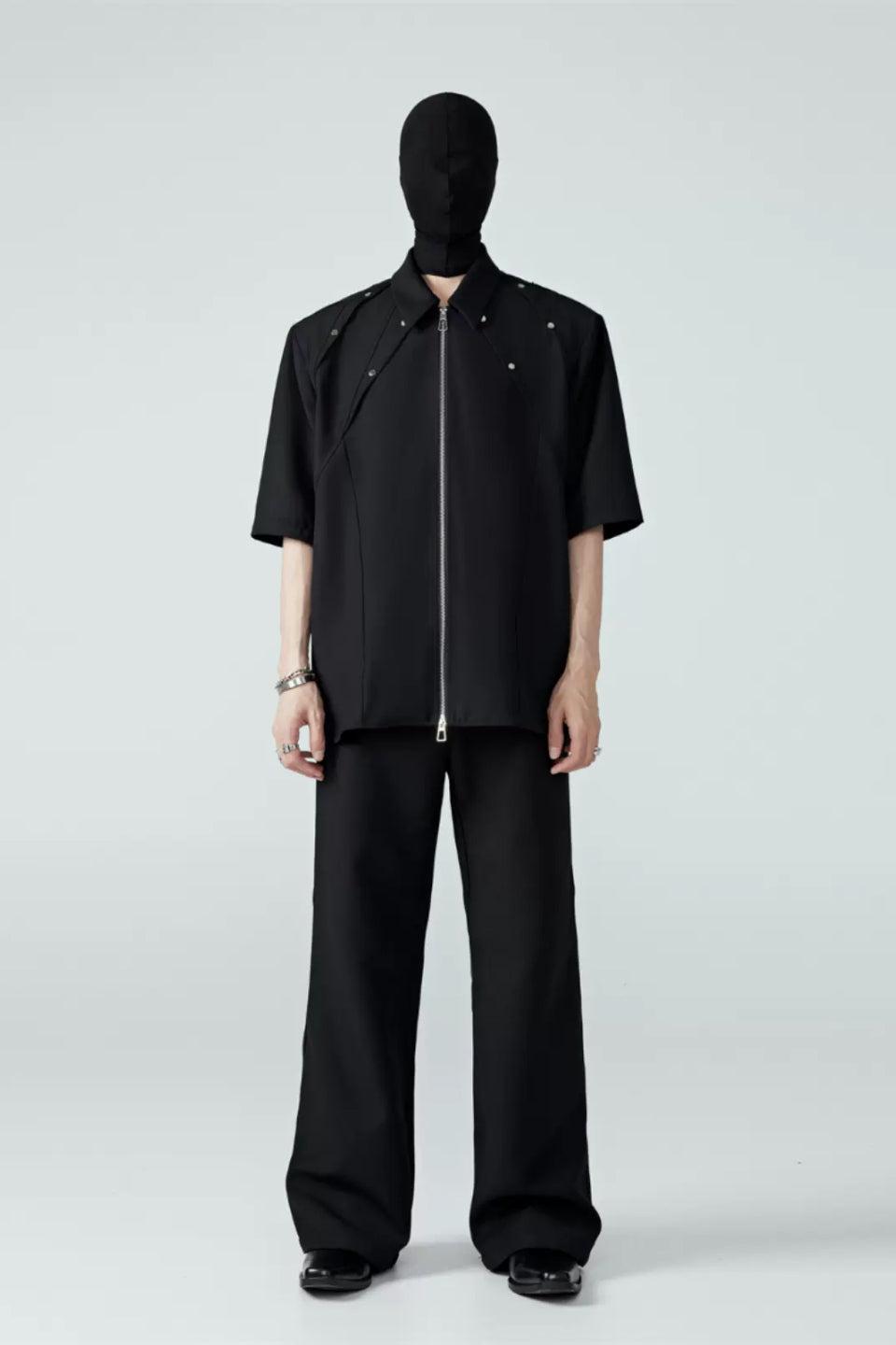 Leaf Pleated Rivet Shirts