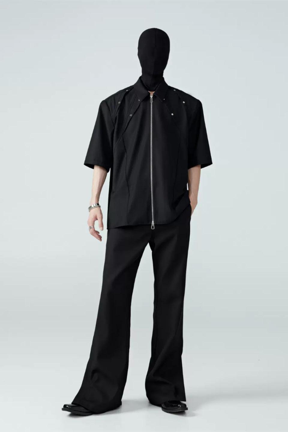 Leaf Pleated Rivet Shirts