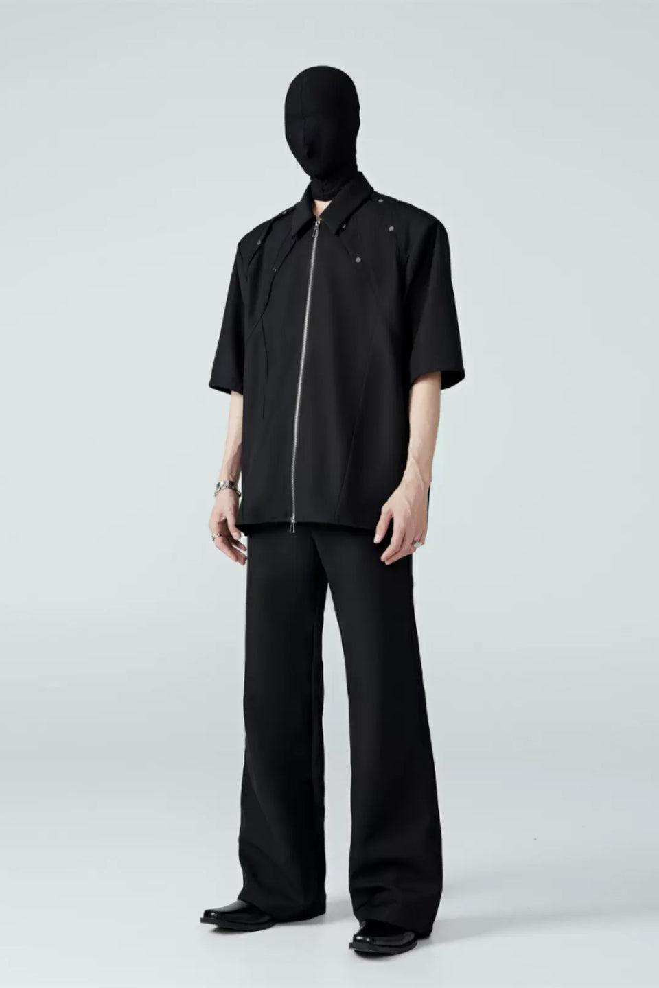 Leaf Pleated Rivet Shirts