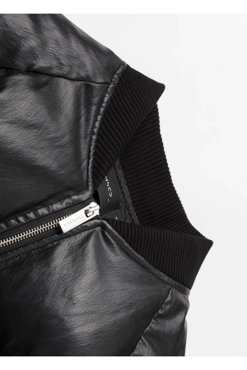 Leather Puffer Bomber