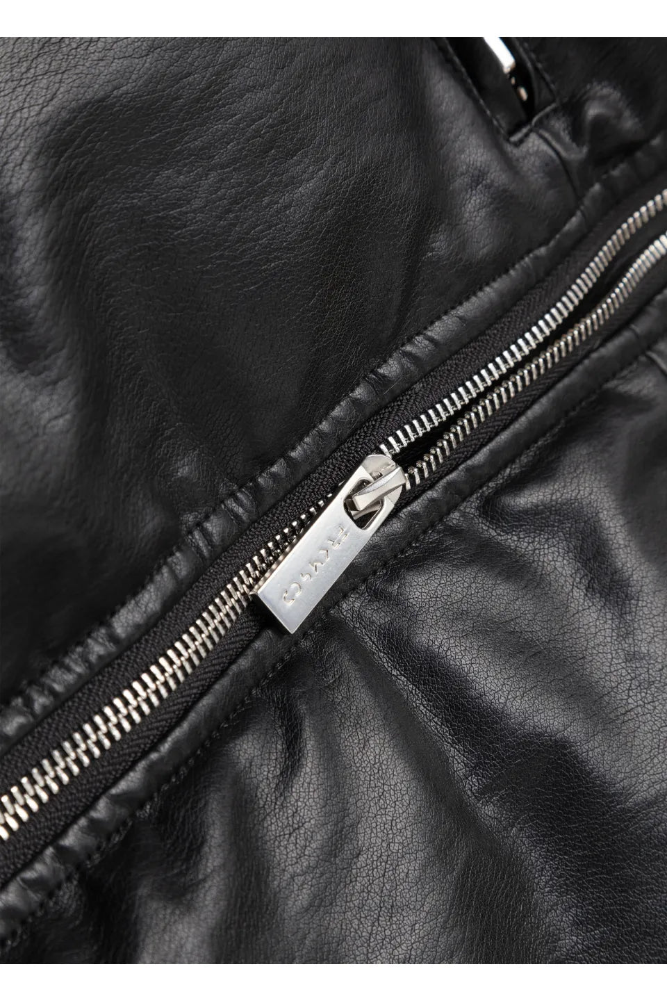 Leather Puffer Bomber