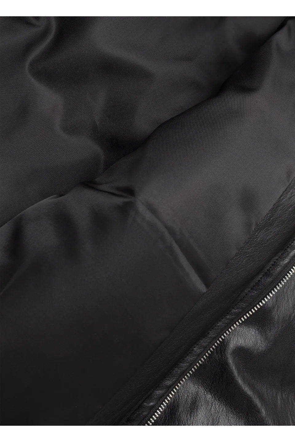 Leather Puffer Bomber