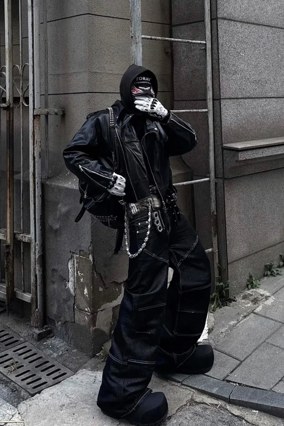 Leopard Print Double Waistband Jeans