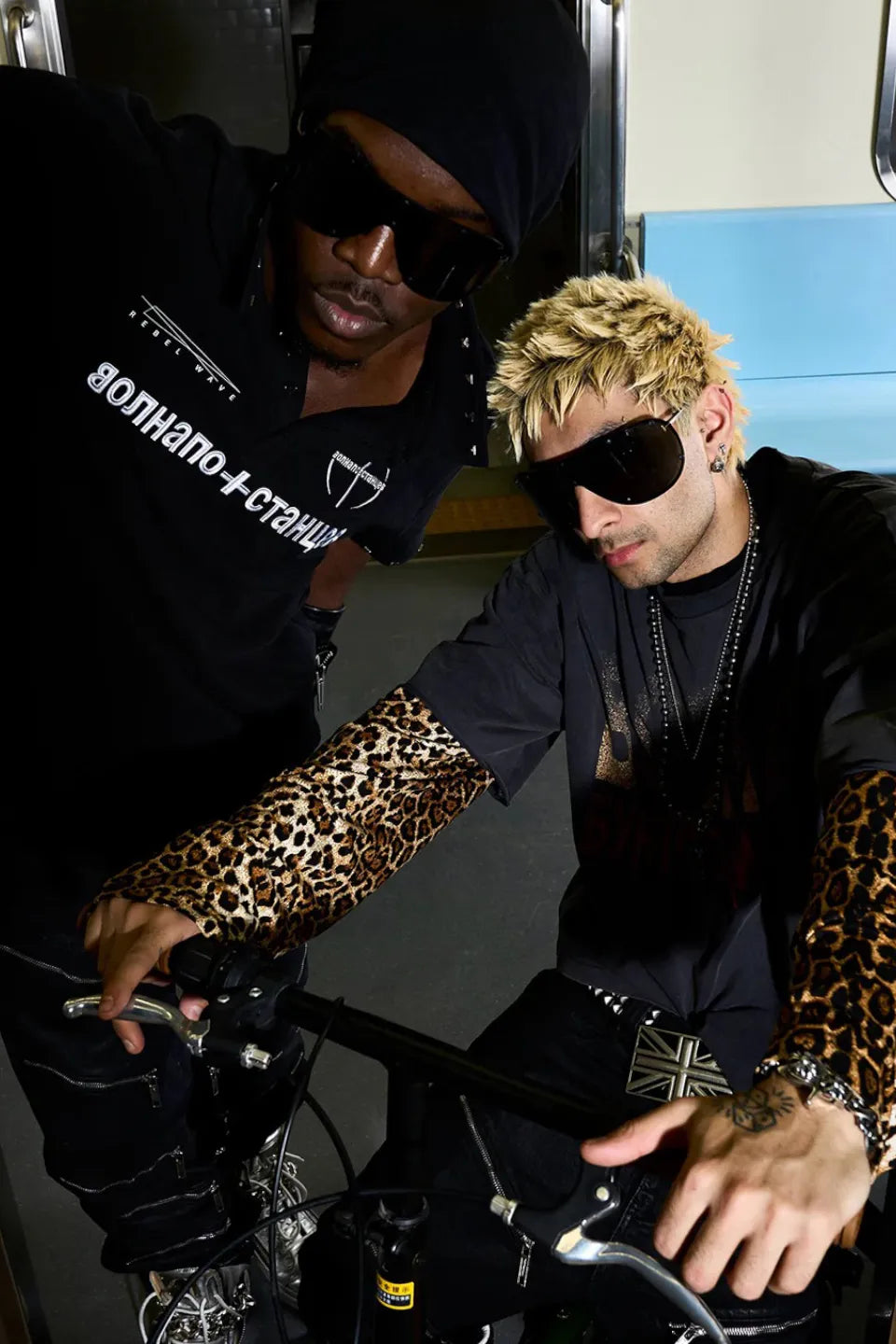 Leopard Print Layered LS Tee