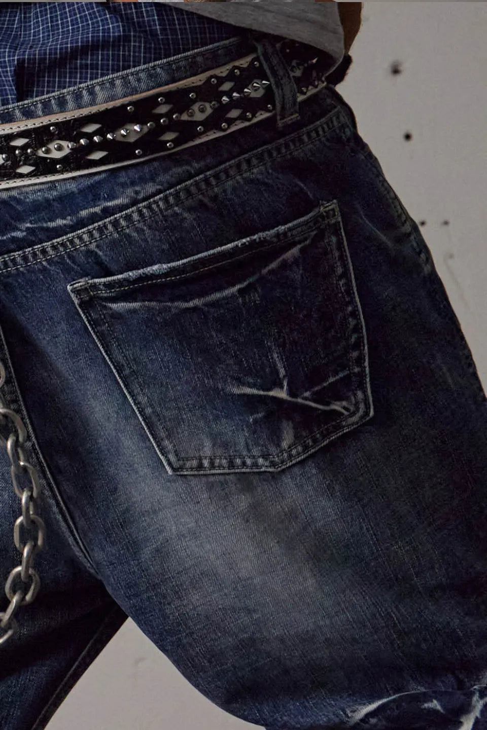 Lightning Creased Flared Jeans