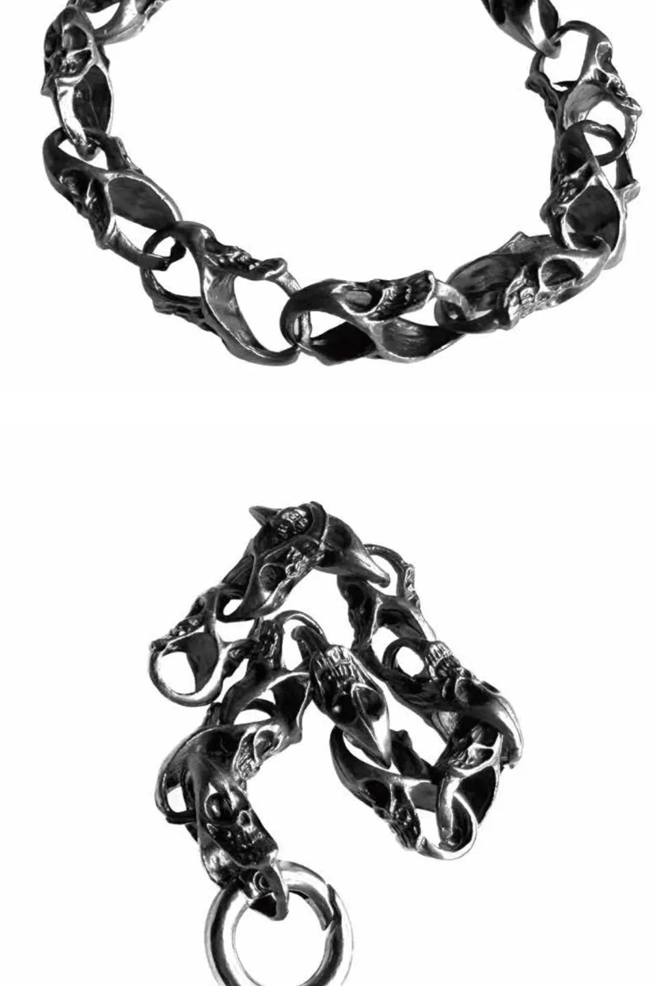 Liquid Skeleton Punk Skull Bracelet