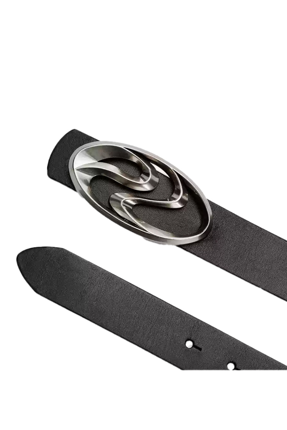 Logo Plated Leather Belt