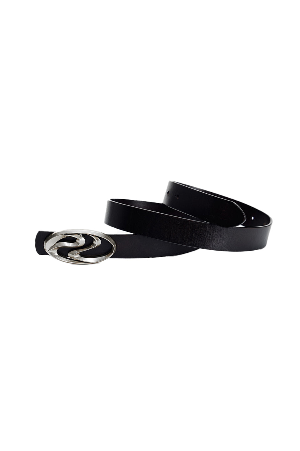 Logo Plated Leather Belt