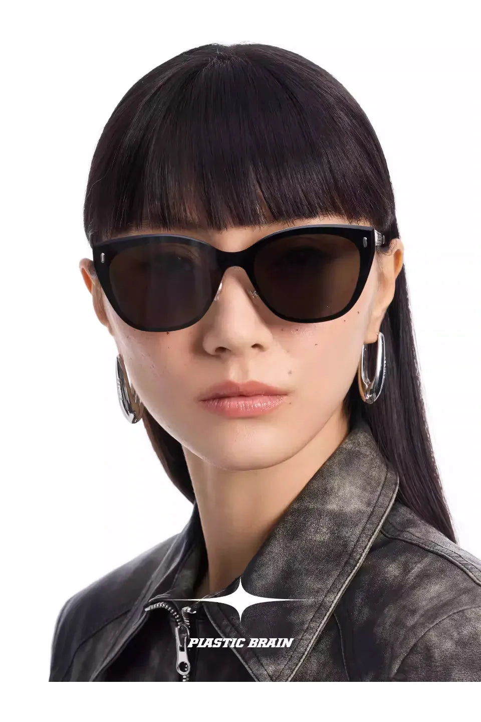 Logo Temple Cat Eye Sunglasses