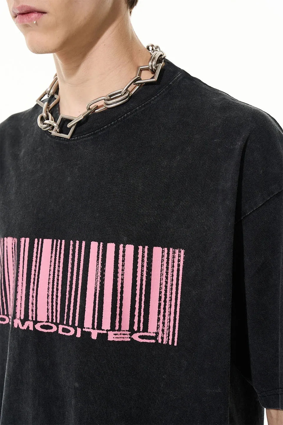 M Bar Strip Code Print Shot Sleeve
