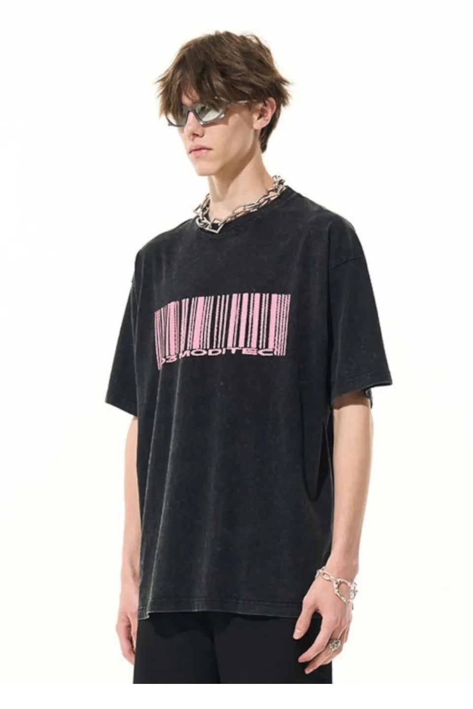M Bar Strip Code Print Shot Sleeve