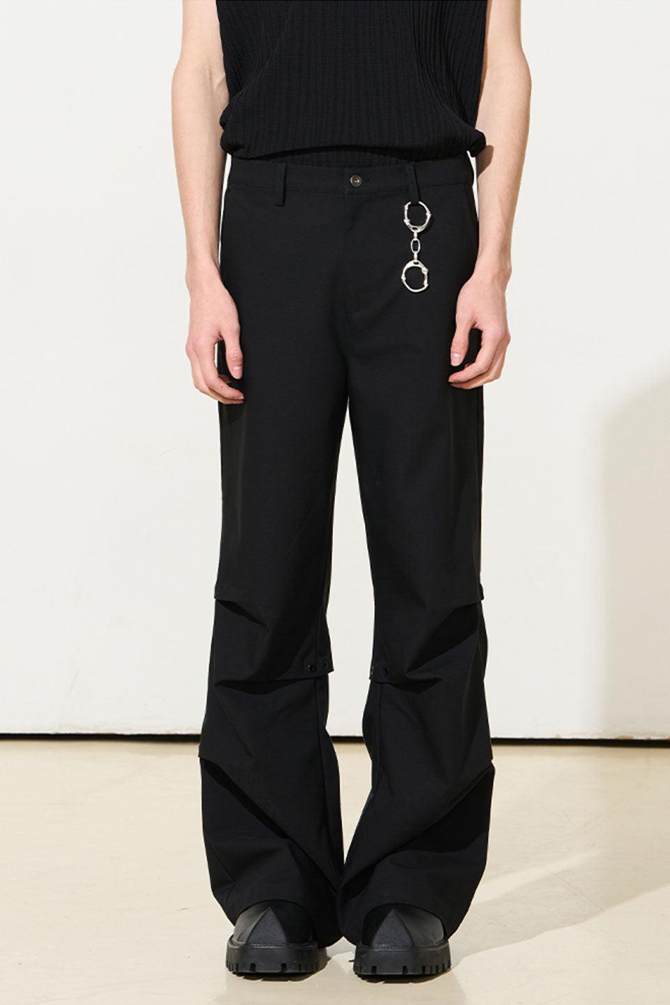 MODITEC｜M Metal Decorative Micro Trousers モディテック フレアパンツ シャーリングパンツ