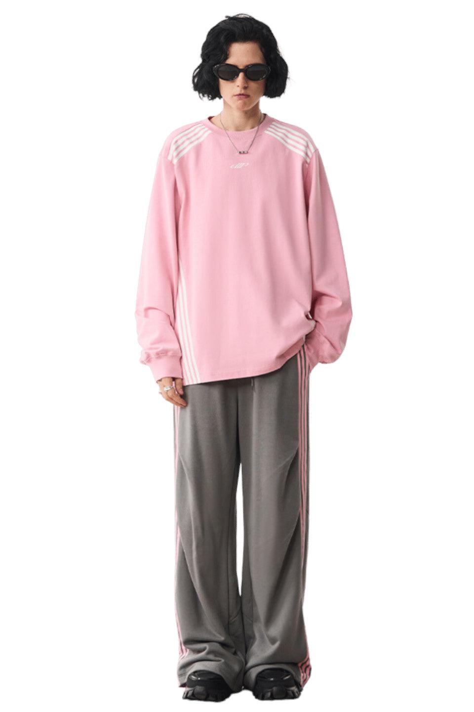 M Striped Stitching Sports Pants