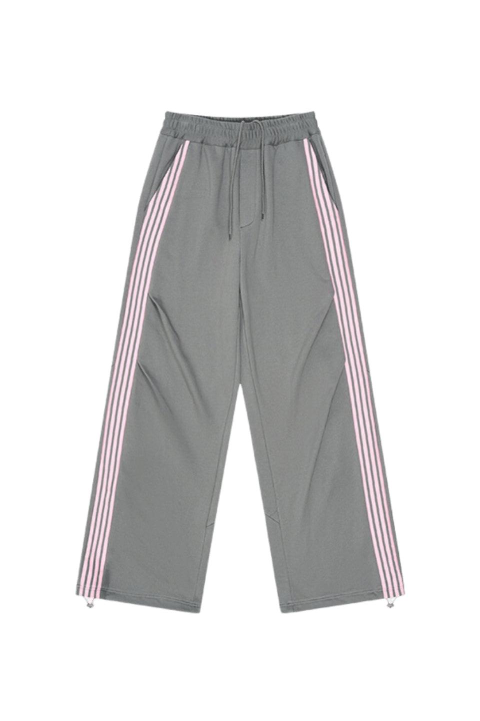 M Striped Stitching Sports Pants