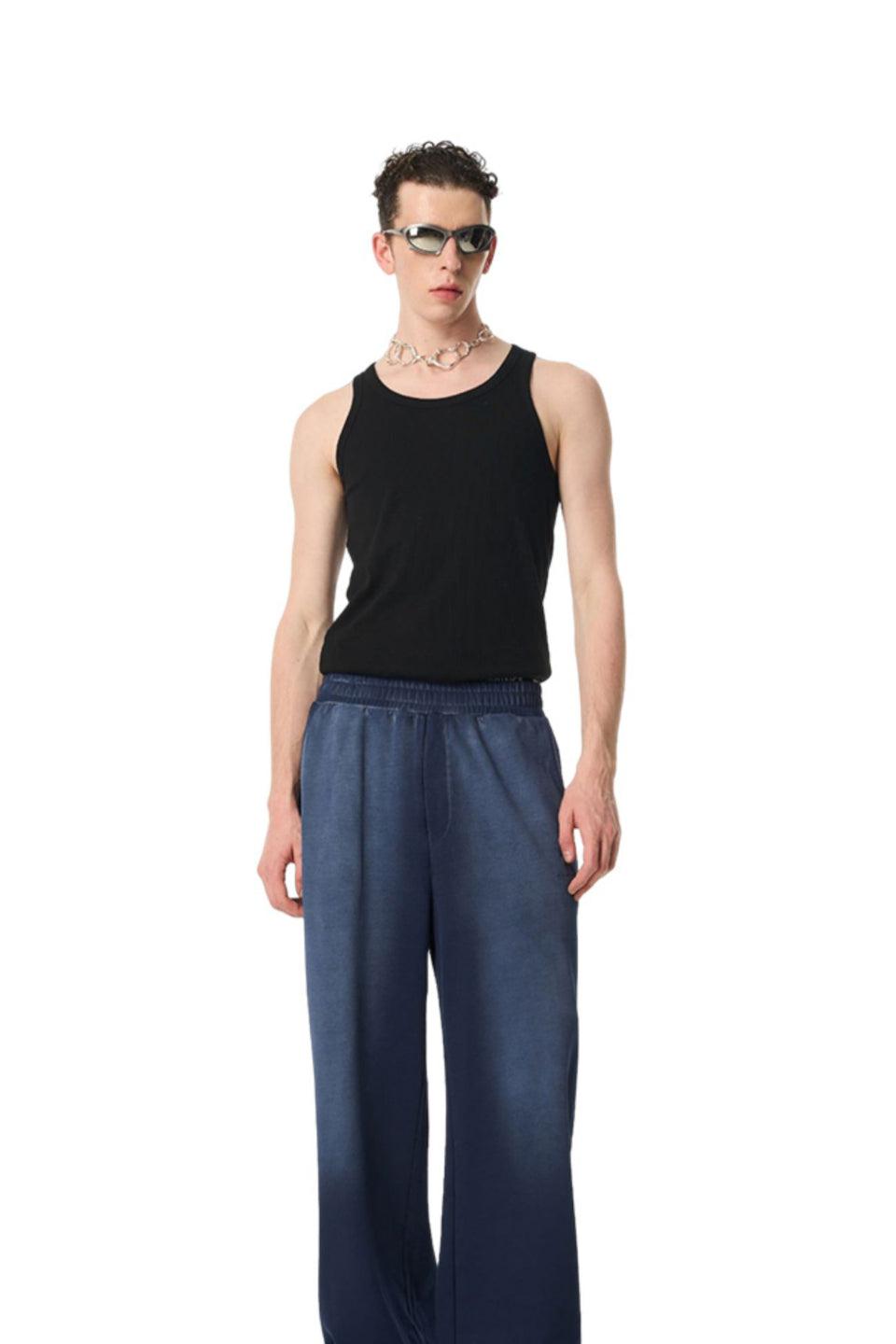 M Worn White Distressed Sweatpants