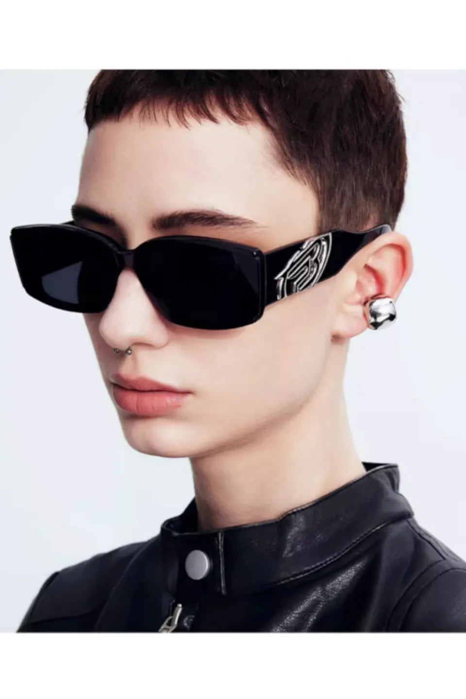 Metal Edge Square Sunglasses