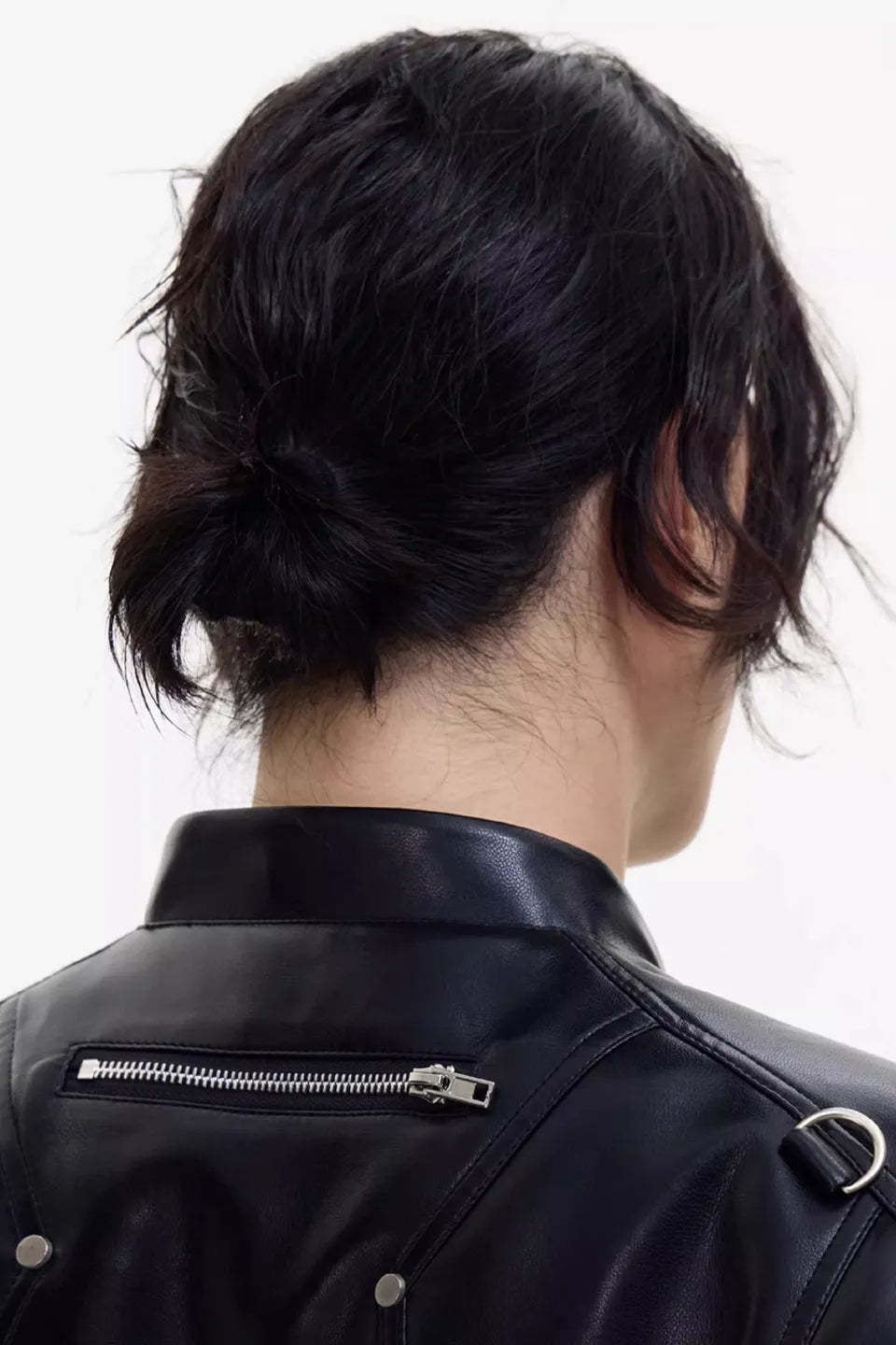 Metal Zipper Short Motorcycle Jacket