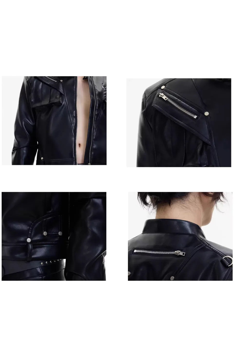 Metal Zipper Short Motorcycle Jacket