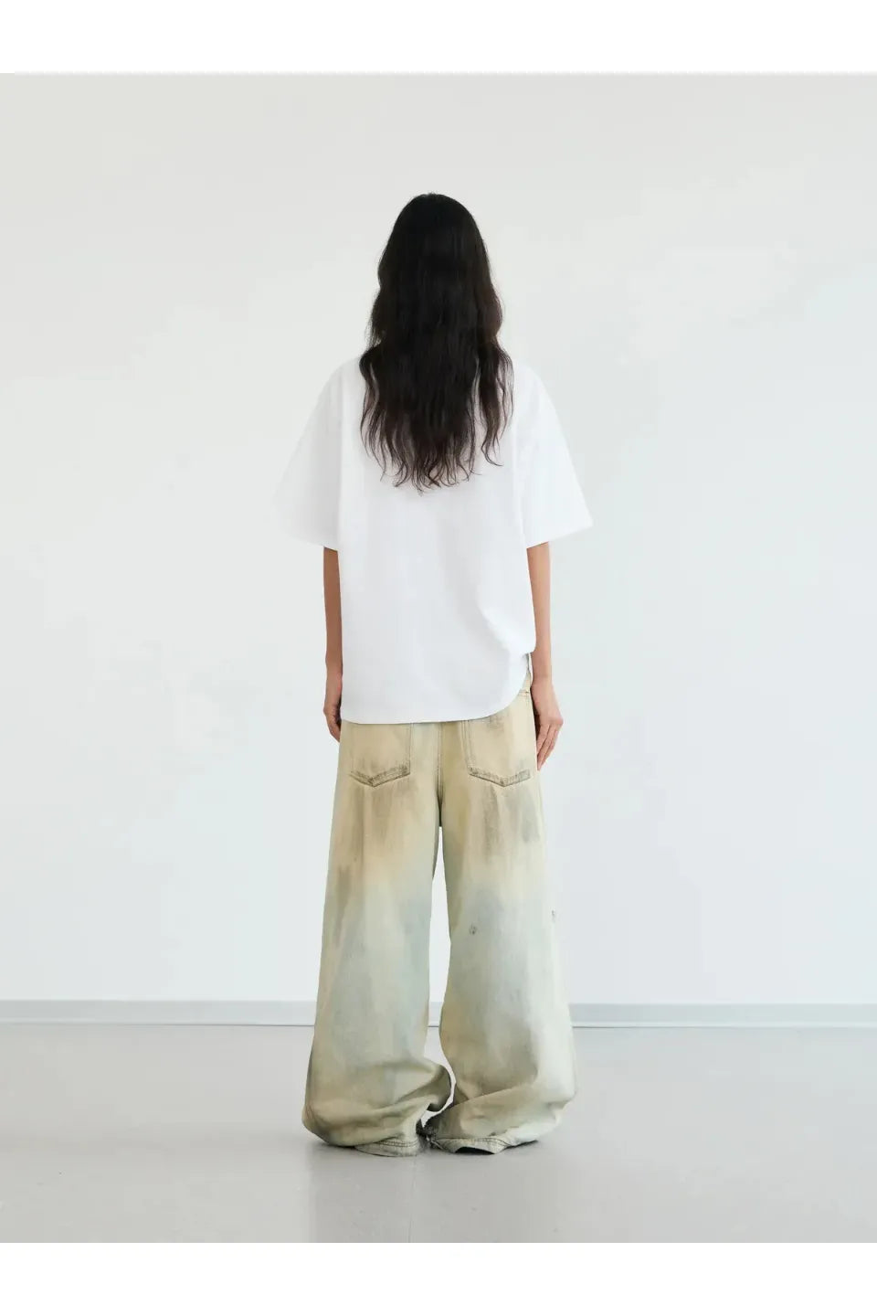 Mud Dye Ripped Jeans