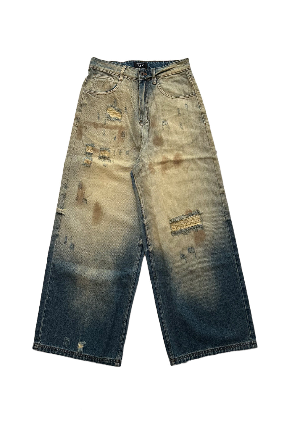Mud Dyed Vintage Distressed Jeans