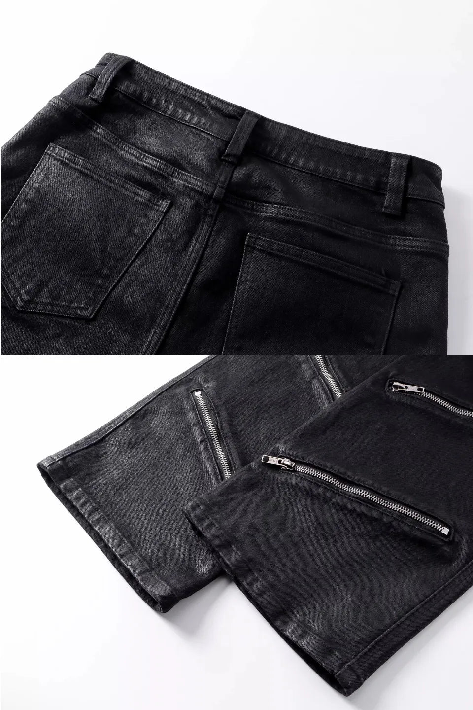 Multi Zipper Wax Pants