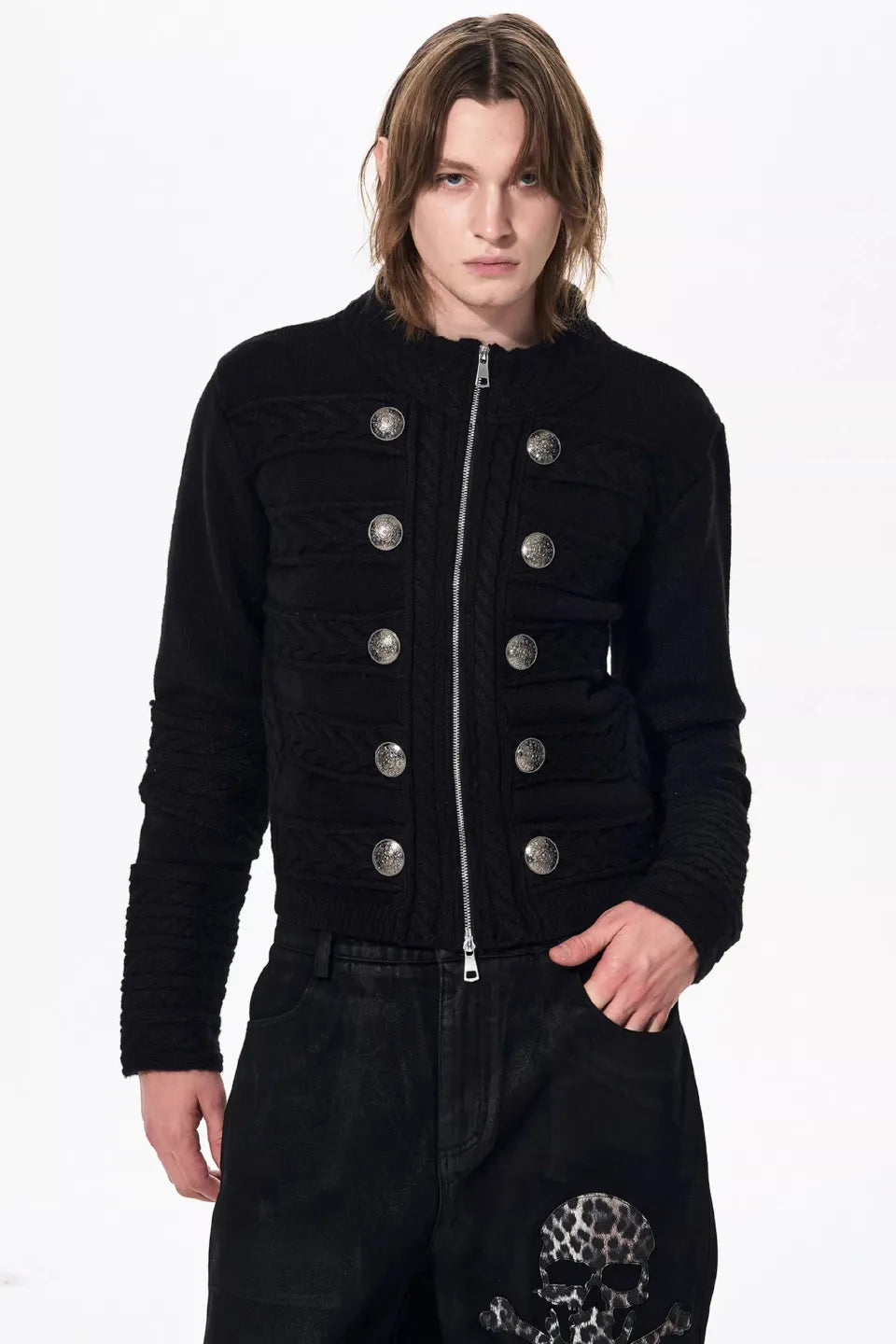 【タグ替えボタン付き】Be Mine Emblem Knit Cardigan Be Mine Emblem Knit Cardigan