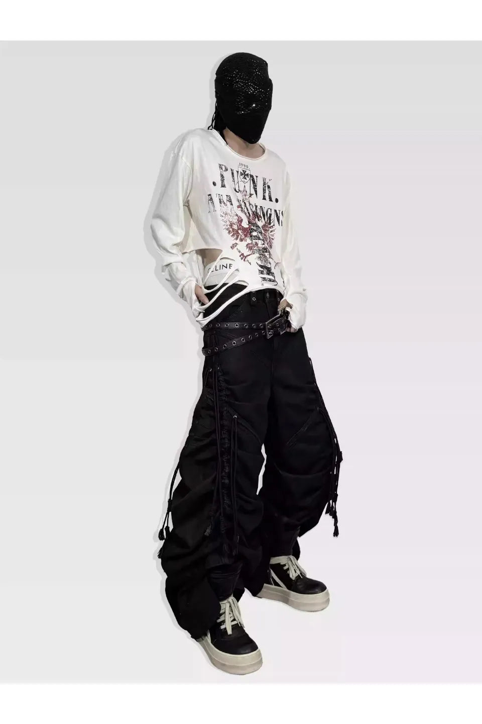 New Vintage Phoenix Punk Floral Print Crushed Long Sleeve