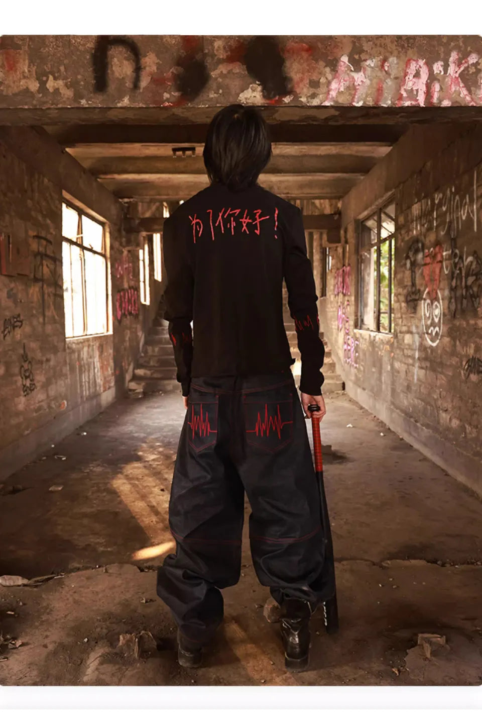 Original Cow Curved Knife Red Line Jeans
