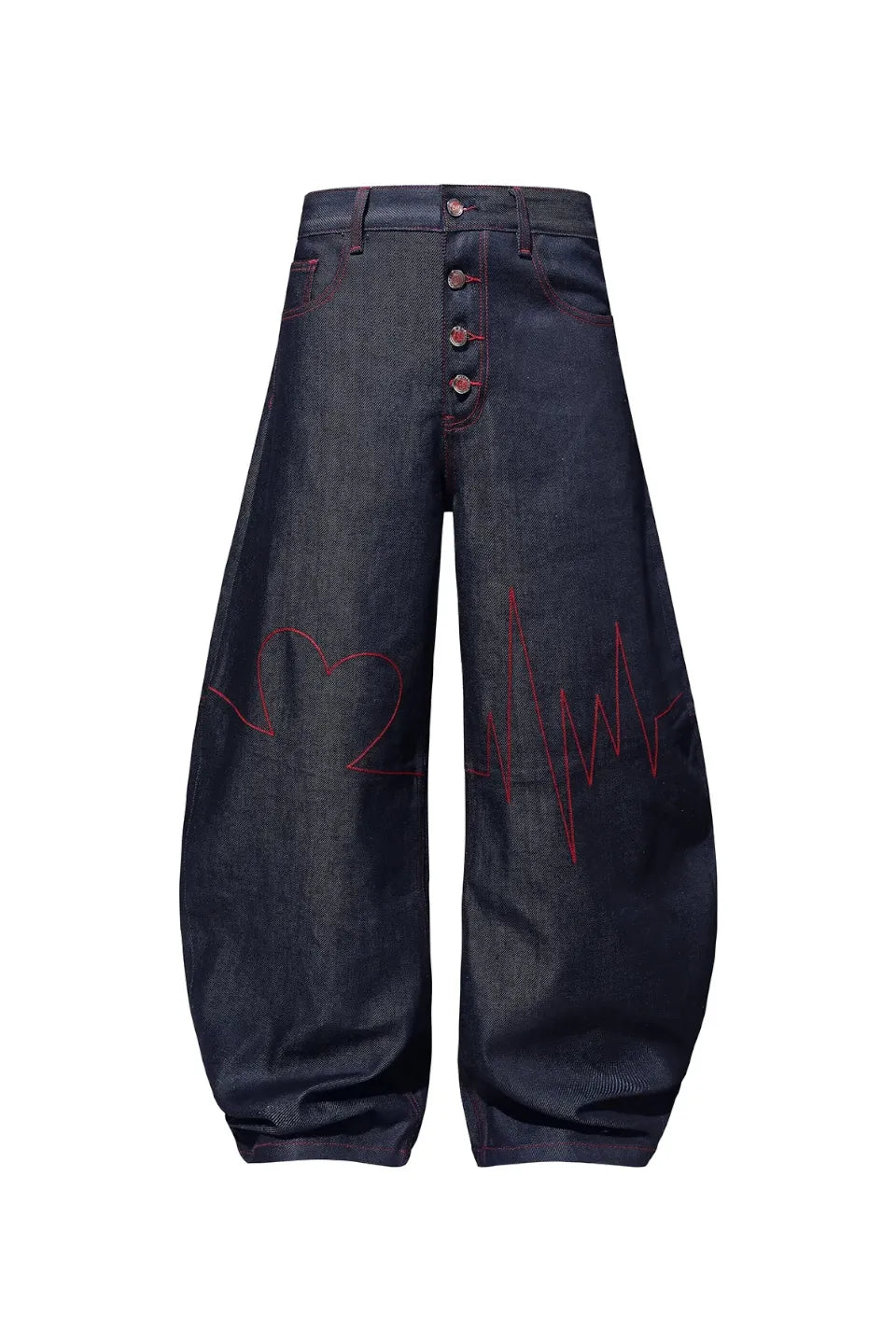 Original Cow Curved Knife Red Line Jeans