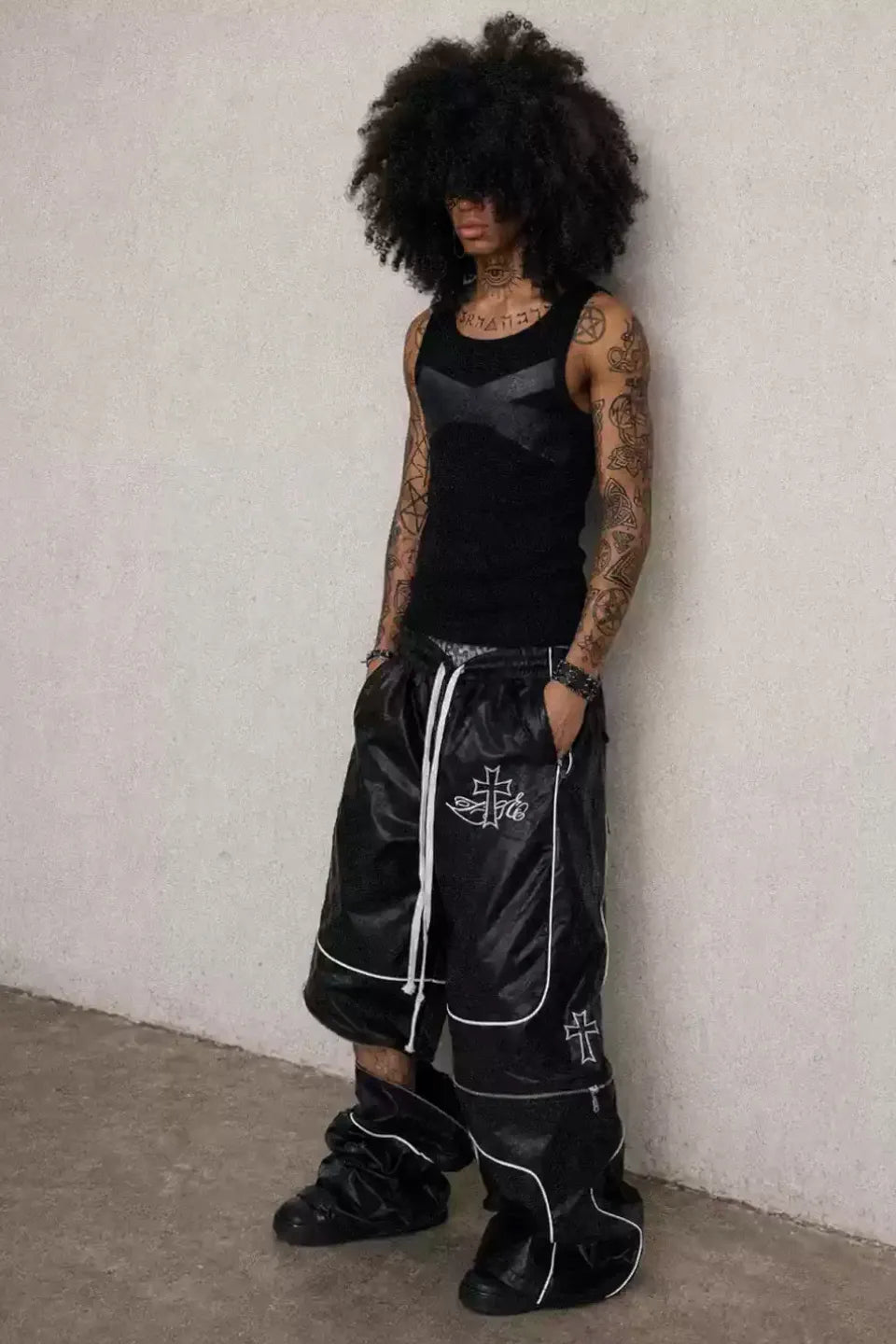 PU Coated 2Way Convertible Cargo Pants