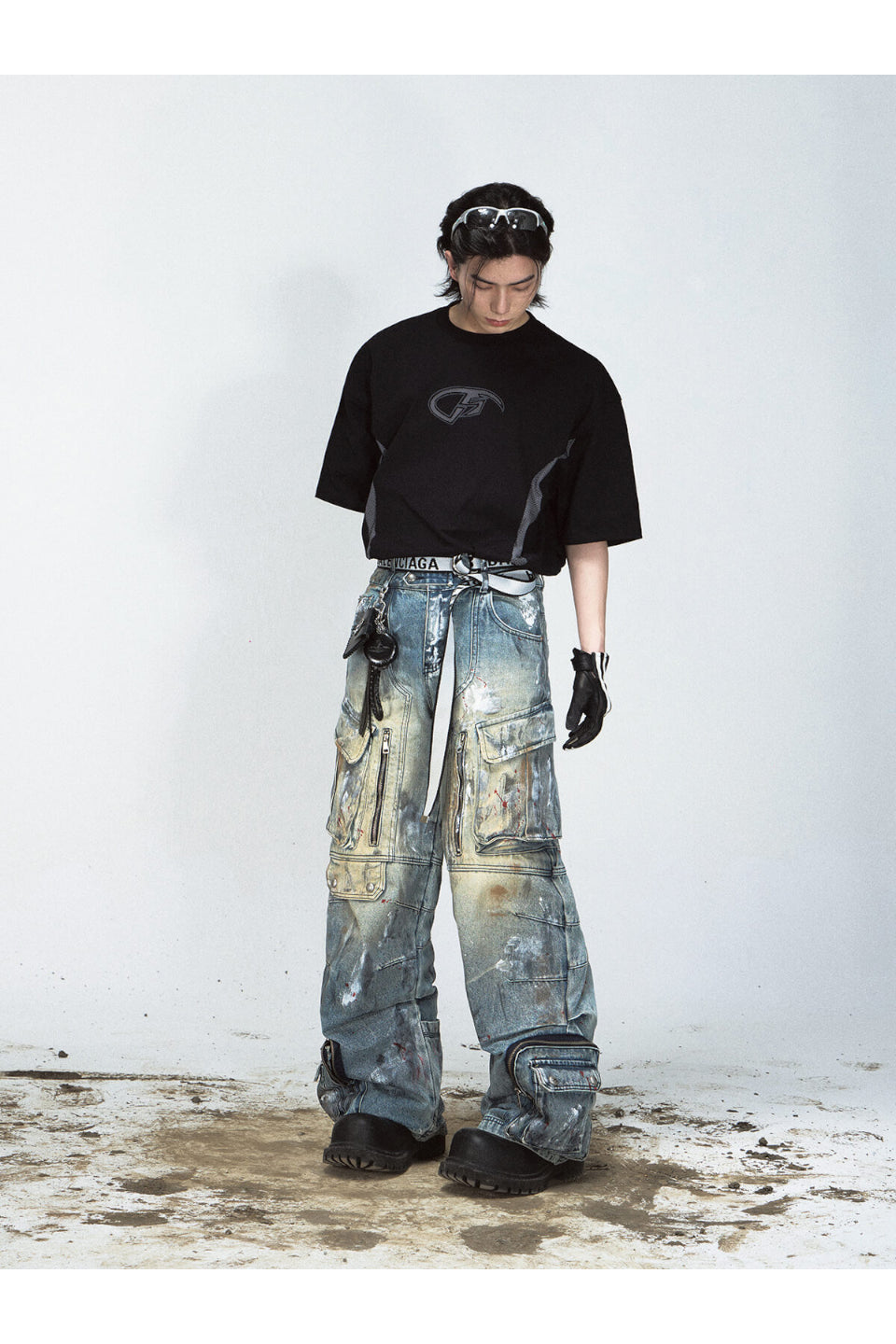 Paint Splatter Ripped Jeans