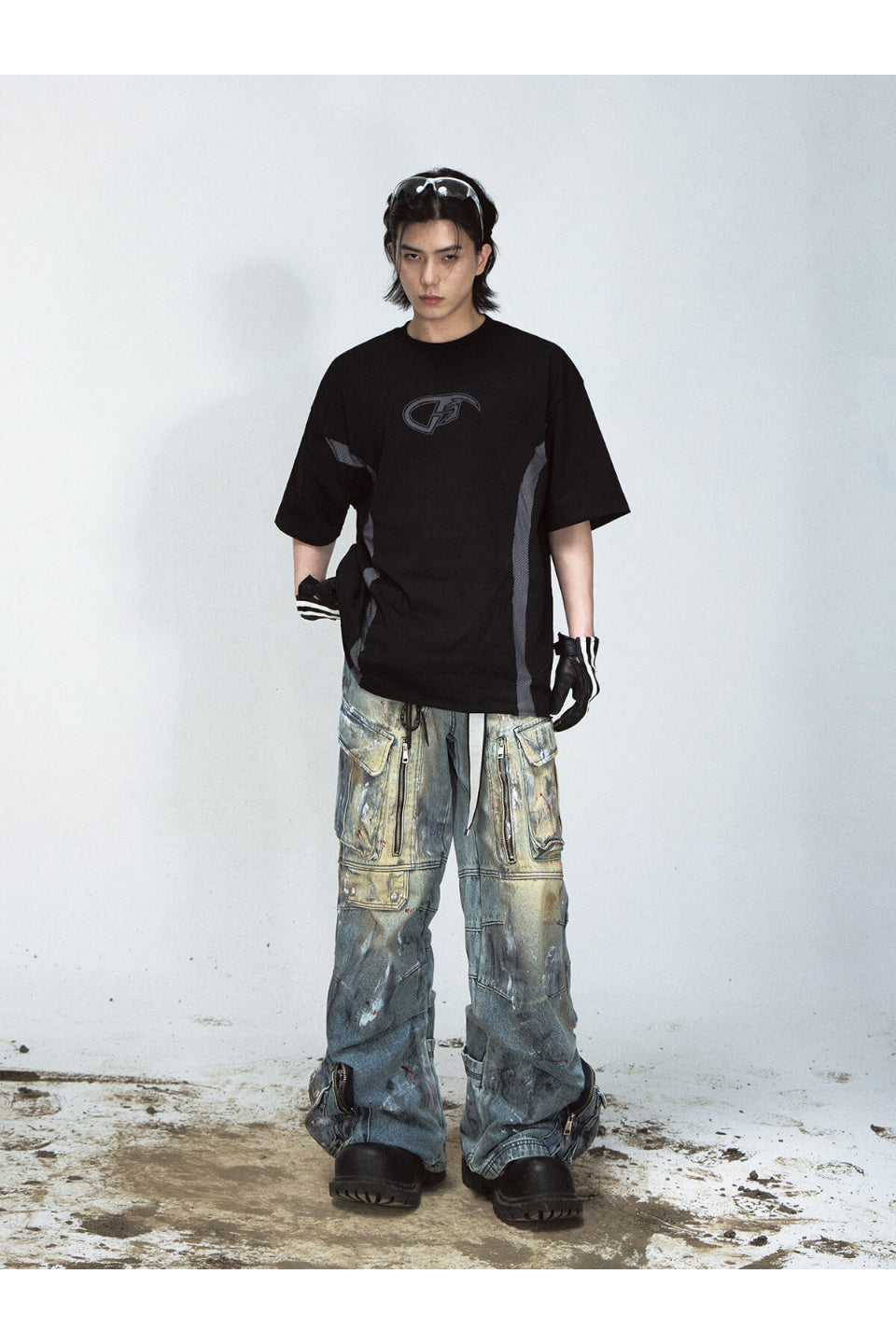 Paint Splatter Ripped Jeans