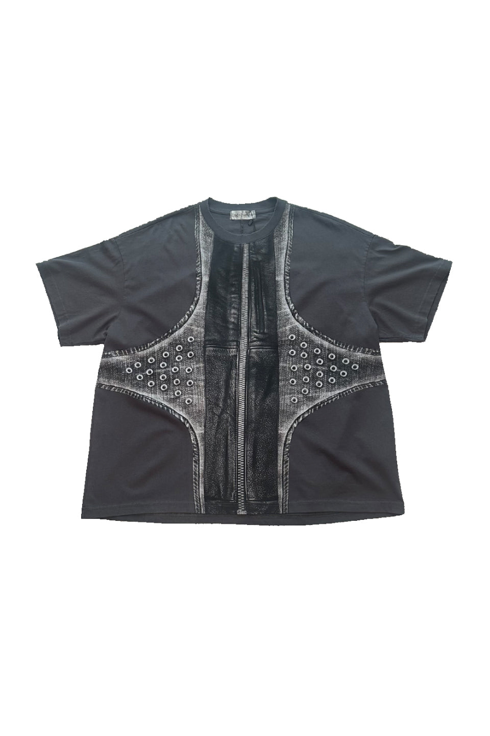 Printed Leather Cross Vintage Washed Tee