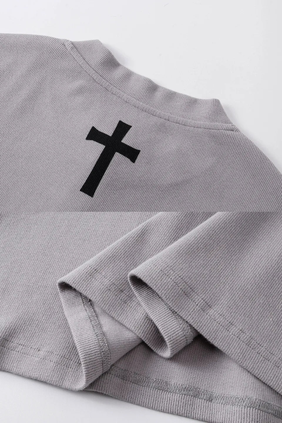 Printed Henley Long Sleeve Polo Tee