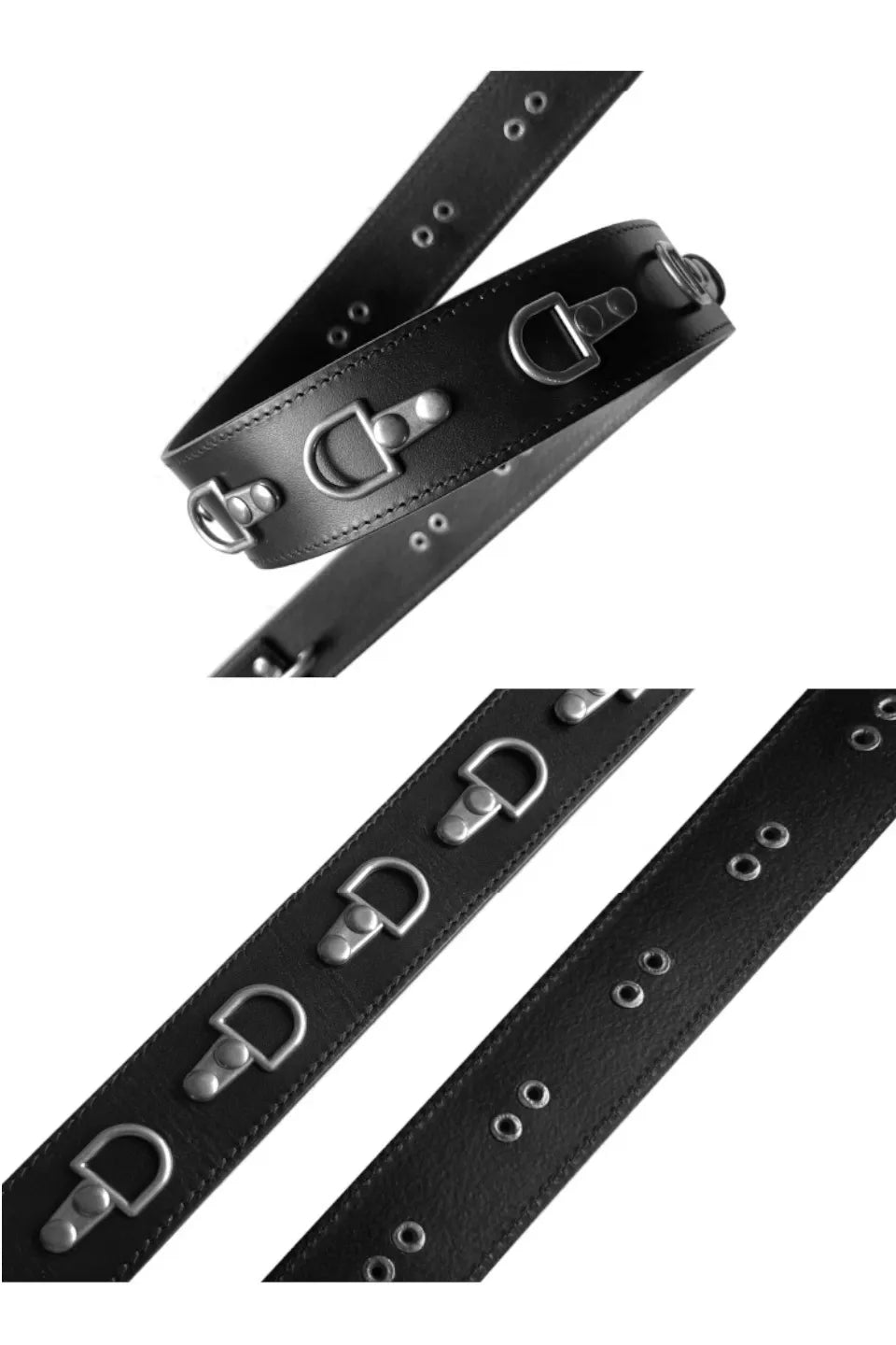 Punk Metal Distressed Matte Airplane Button Hook Adjustable Saddle Buckle Cowhide Belt