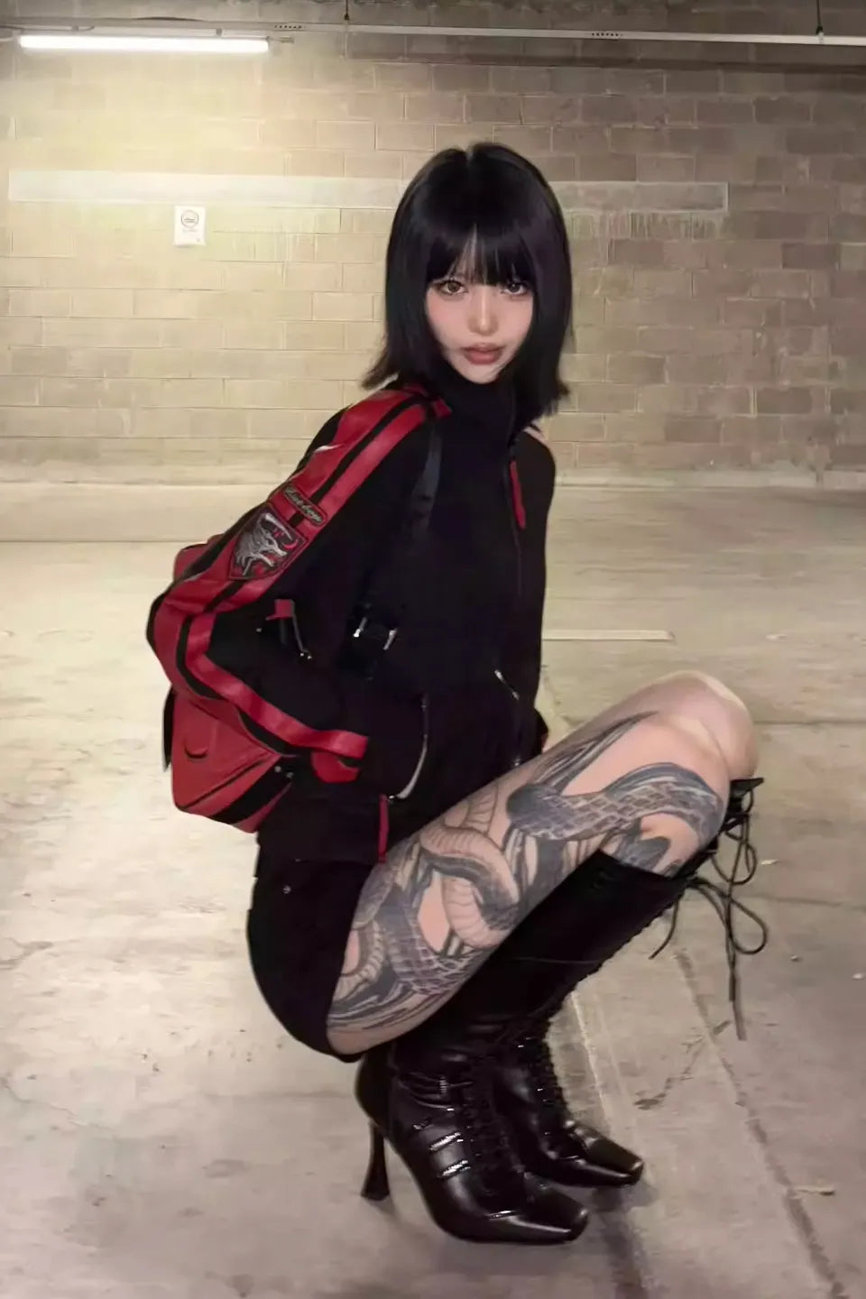 RUDE WOLF Blood Wolf Embroidered Suede Jacket