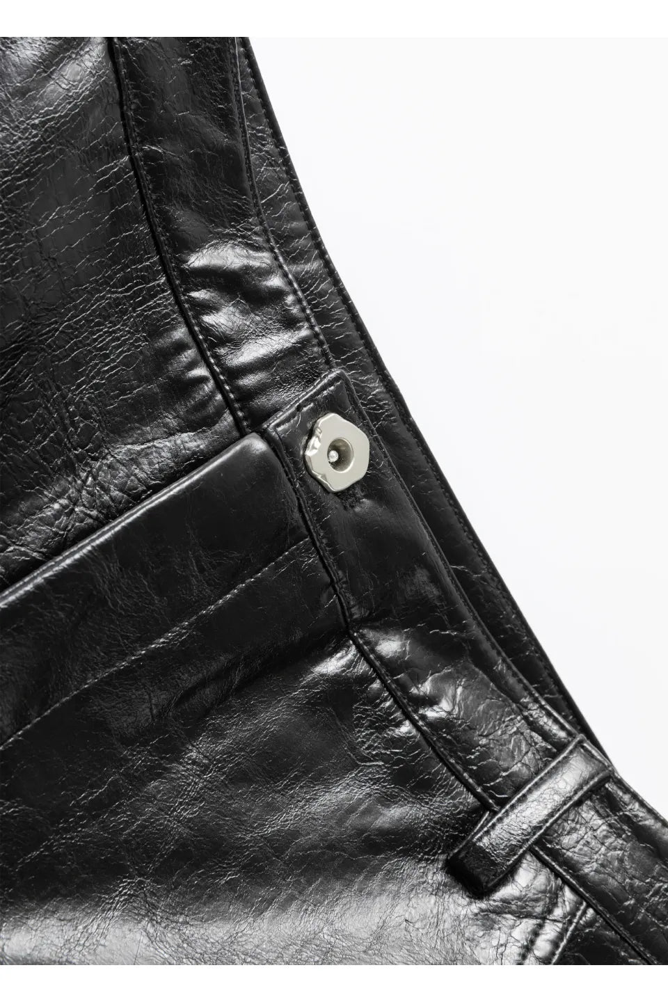 Radiant Pleat Leather Pants