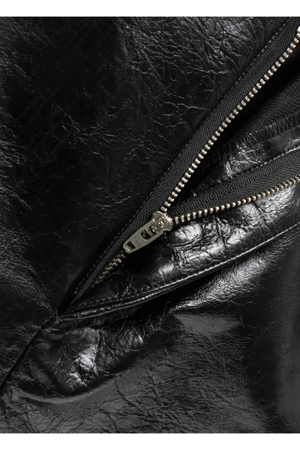 Radiant Pleat Leather Pants