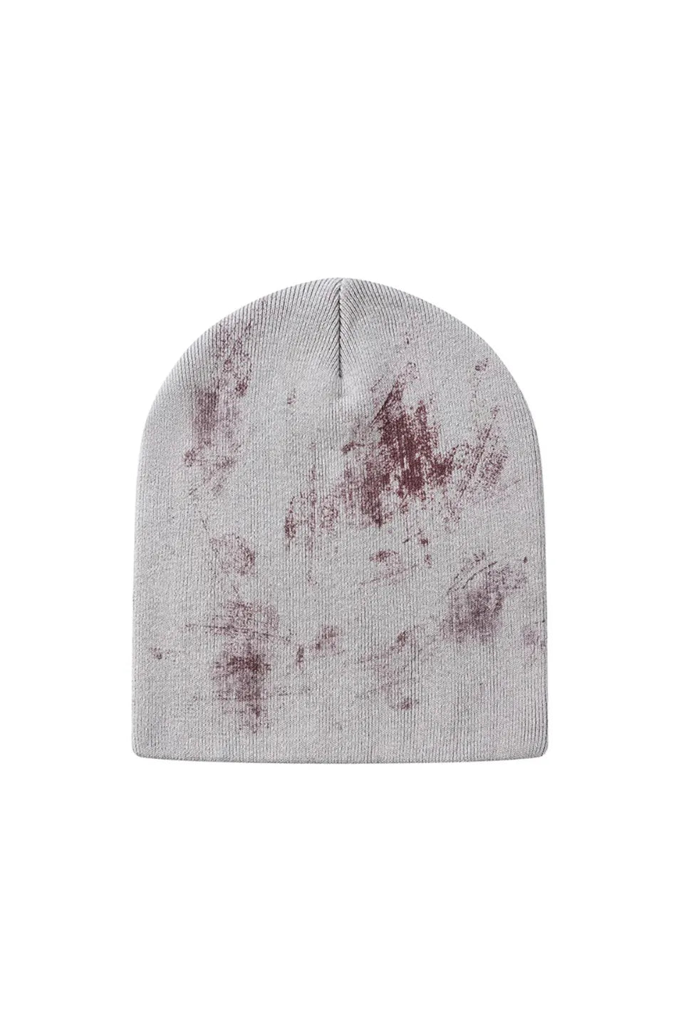 Red Cross Print Beanie Knit Hat