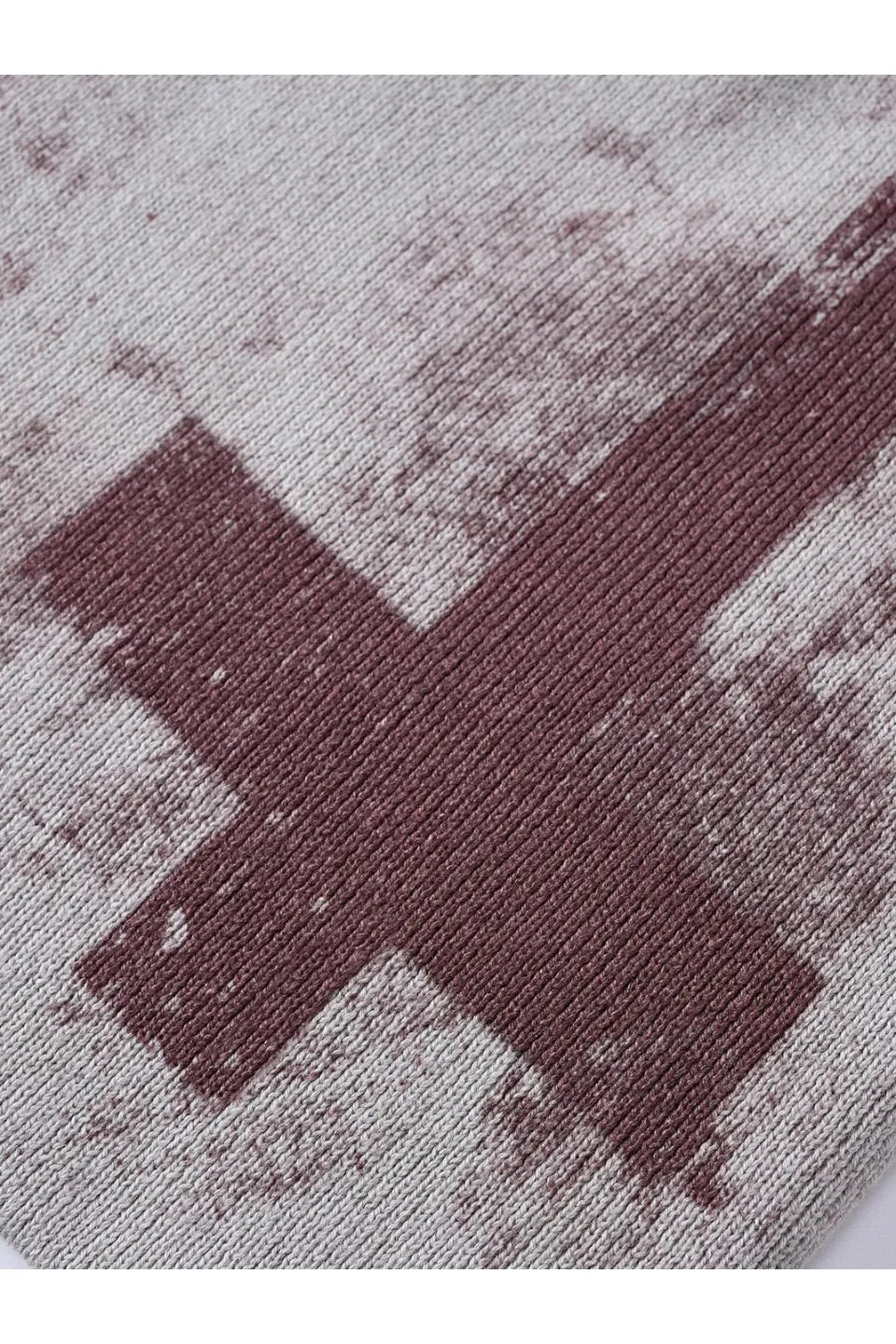 Red Cross Print Beanie Knit Hat