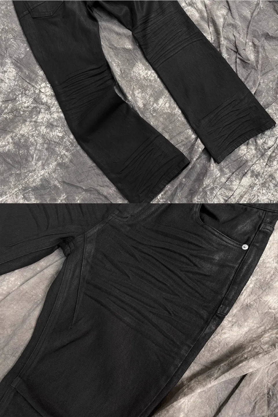 Red Line Handmade Waxed Coating Red Stitched Jeans