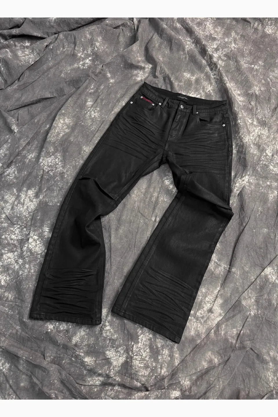Red Line Handmade Waxed Coating Red Stitched Jeans