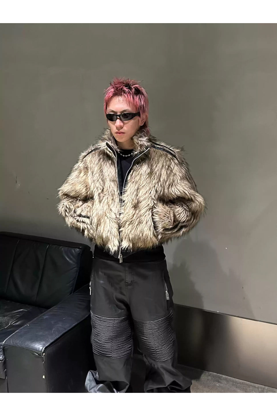 Reversible Fur Leather Jacket