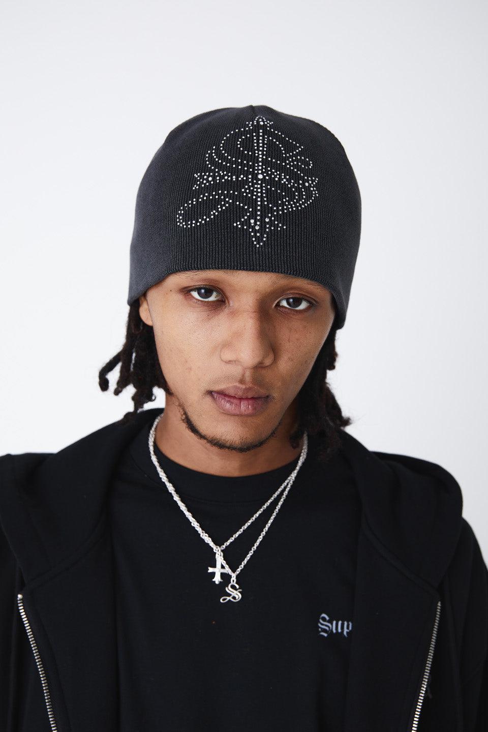 Rhinestone Cross Beanie