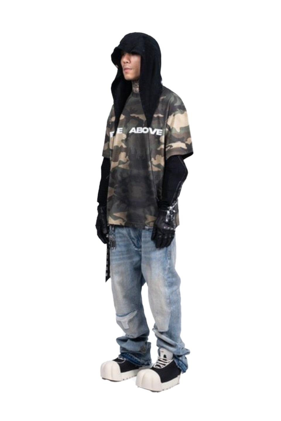 Rise Above Wolf Print T-Shirt